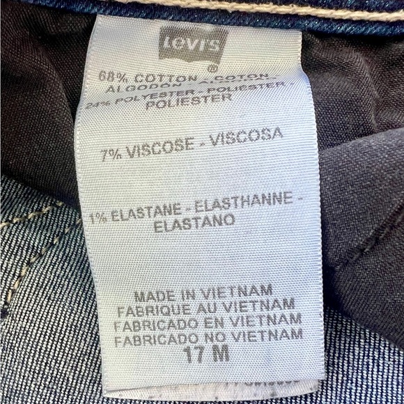 Levi’s Womens Jeans size 17 Bold Curve Low Rise Skinny Vintage Dark Blue stretch - Picture 6 of 7